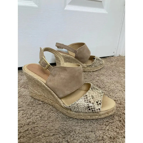 Patricia Green snake print espadrille wedges sz 7 - Picture 3 of 11